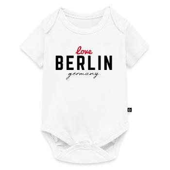 Berlin Germany Fan Flag Design T Shirt - Baby Premium short-sleeve bodysuit - white - Front