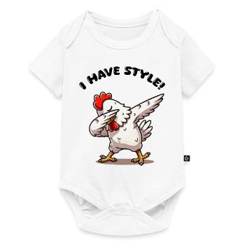 dabbing chicken - Baby Premium short-sleeve bodysuit - white - Front