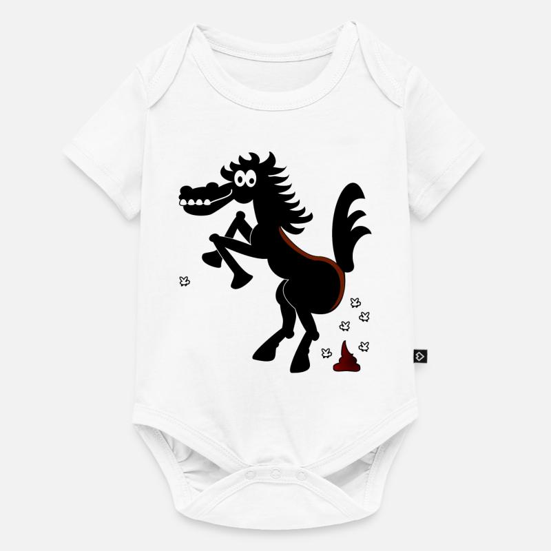 Cheval sauvage 'n mouches (ddp) - Body à manches courtes Premium Bébé - blanc