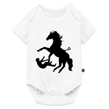 reiten - Baby Premium Kurzarmbody - Weiß - Vorne