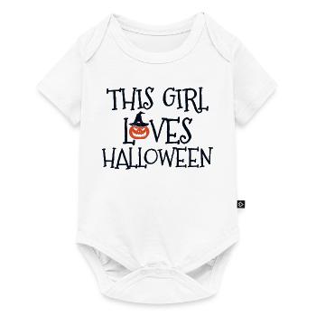 THIS GIRL LOVES HALLOWEEN - Baby Premium short-sleeve bodysuit - white - Front