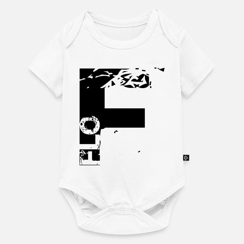 F comme Flo - Body à manches courtes Premium Bébé - blanc