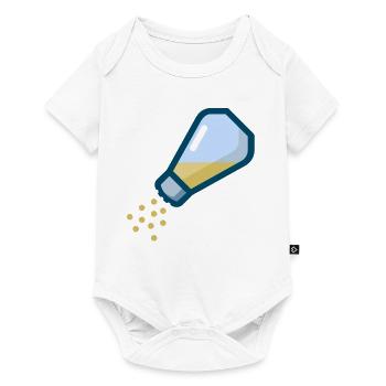 pepper salt pfeffer salz shaker streuer1 - Baby Premium Kurzarmbody - Weiß - Vorne