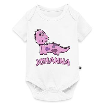 Dinosaur funny child Johanna gift birthday - Baby Premium short-sleeve bodysuit - white - Front