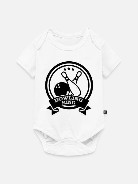 Bowling King - Baby Premium Kurzarmbody - Weiß