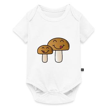champignons - Body à manches courtes Premium Bébé - blanc - Devant