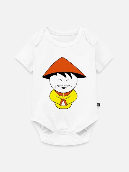 chinese - Baby Premium Kurzarmbody - Weiß