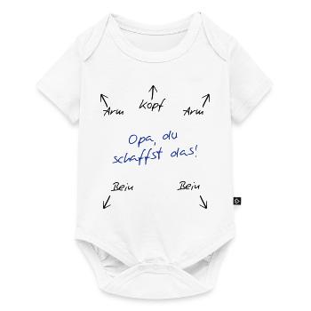 Opa du schaffst das - Baby Premium Kurzarmbody - Weiß - Vorne