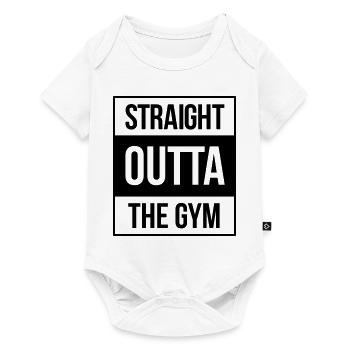 straight outta the gym - Baby Premium short-sleeve bodysuit - white - Front