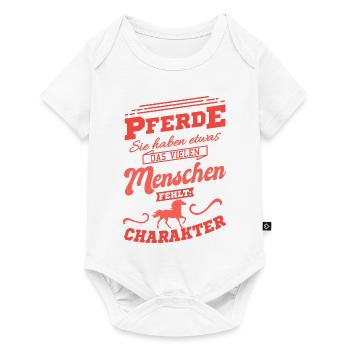 Pferdespruch Pferdesprüche Geschenkidee - Baby Premium Kurzarmbody - Weiß - Vorne