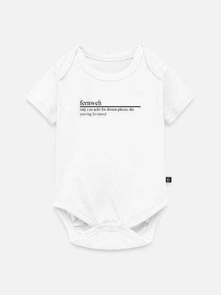 Fernweh - Baby Premium Kurzarmbody - Weiß