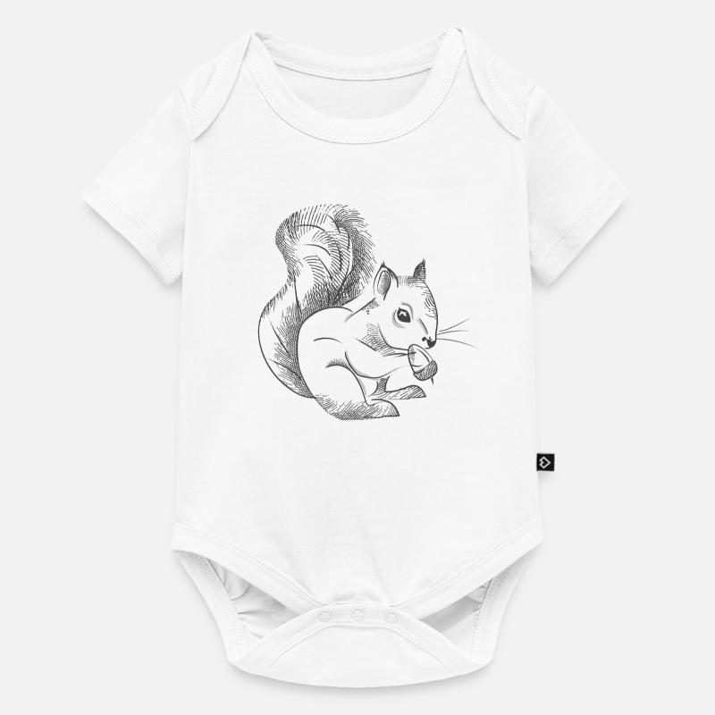 écureuil - Body à manches courtes Premium Bébé - blanc