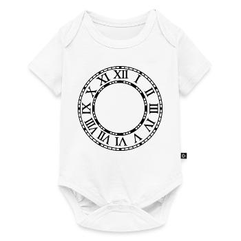 Horloge Chiffres romains - Body à manches courtes Premium Bébé - blanc - Devant