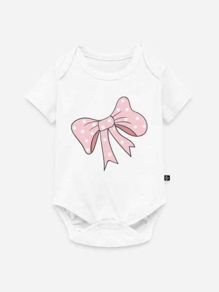 pink bow - Baby Premium short-sleeve bodysuit - white