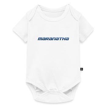 Jesus Christ face mask cloth mask Maranatha - Baby Premium short-sleeve bodysuit - white - Front