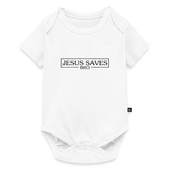Jésus sauve frère. Chemise pour les chrétiens. Christian - Body à manches courtes Premium Bébé - blanc - Devant