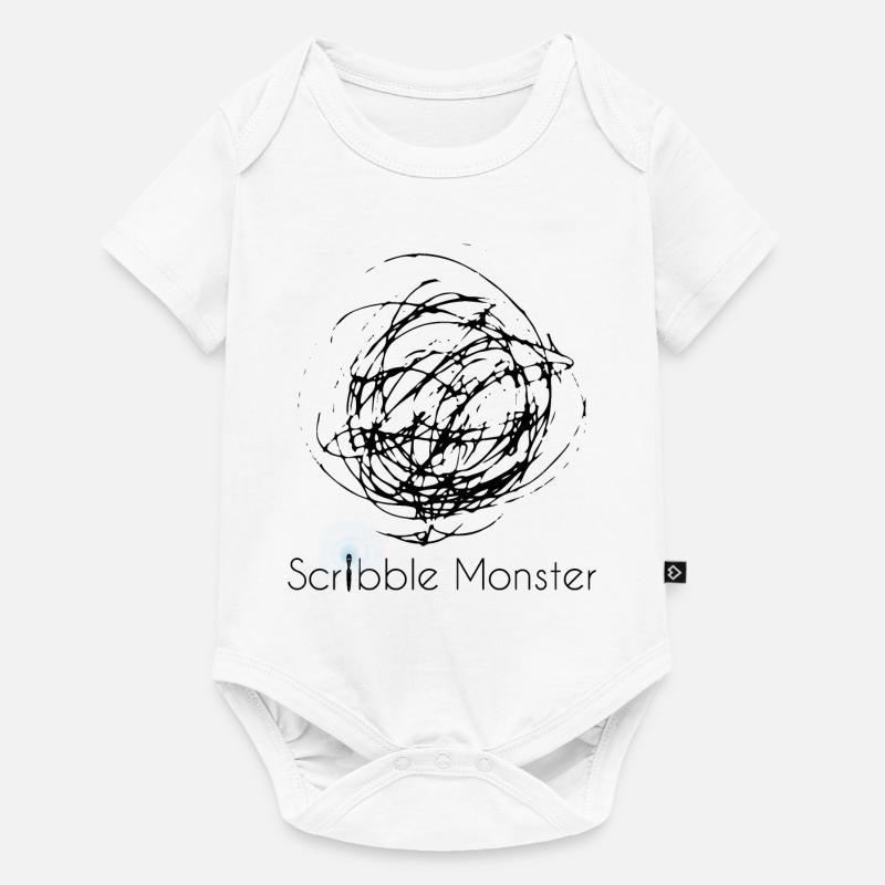 Monstre de griffonnage - Body à manches courtes Premium Bébé - blanc