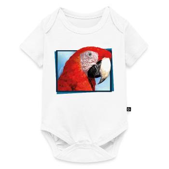 ara rouge - Body à manches courtes Premium Bébé - blanc - Devant