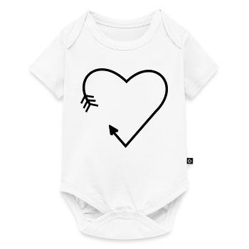 Heart Line Arrow - Baby Premium short-sleeve bodysuit - white - Front