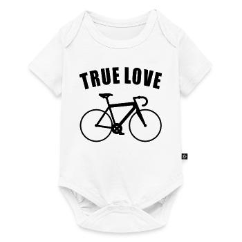 Rennrad Love Triathlon Fahrrad Geschenk Radfahrer - Baby Premium Kurzarmbody - Weiß - Vorne