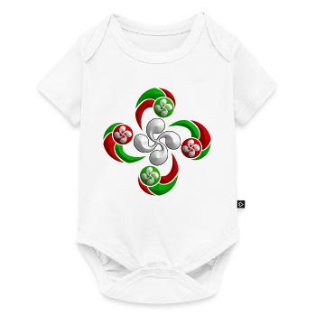Lauburu, croix du pays Basque - Body à manches courtes Premium Bébé - blanc - Devant