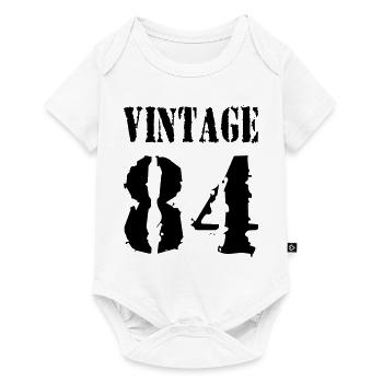 Vintage 1984 - Jahrgang 84 - Party Vector - Baby Premium short-sleeve bodysuit - white - Front