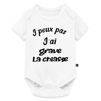 j'peux pas, j'ai grave la chiasse - Body à manches courtes Premium Bébé - blanc - Devant