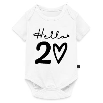 Hallo 20. 20. Geburtstag - Baby Premium Kurzarmbody - Weiß - Vorne