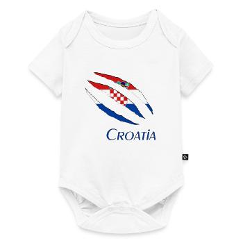 Kroatien Fahne flag from croatia - Baby Premium Kurzarmbody - Weiß - Vorne