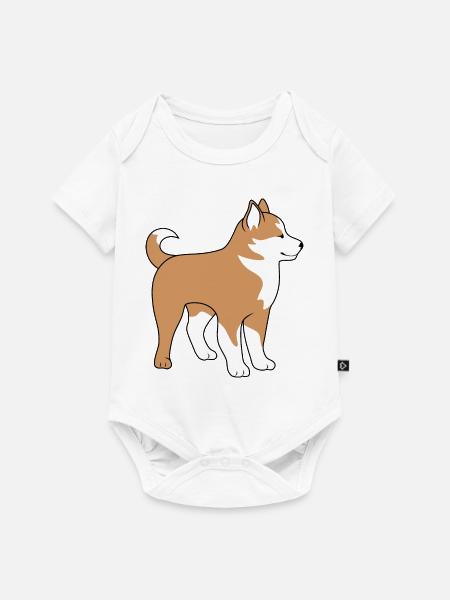 Niedliche Malamute - Baby Premium Kurzarmbody - Weiß