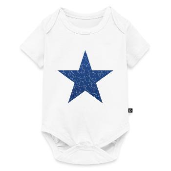Stern blau used look blue star - Baby Premium Kurzarmbody - Weiß - Vorne