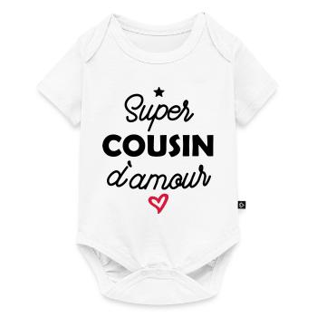 super cousin d amour - Body à manches courtes Premium Bébé - blanc - Devant