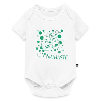 Namaste - Baby Premium Kurzarmbody - Weiß - Vorne