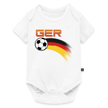 Fußball Deutschland Trikot Fanartikel Deutschland - Baby Premium Kurzarmbody - Weiß - Vorne
