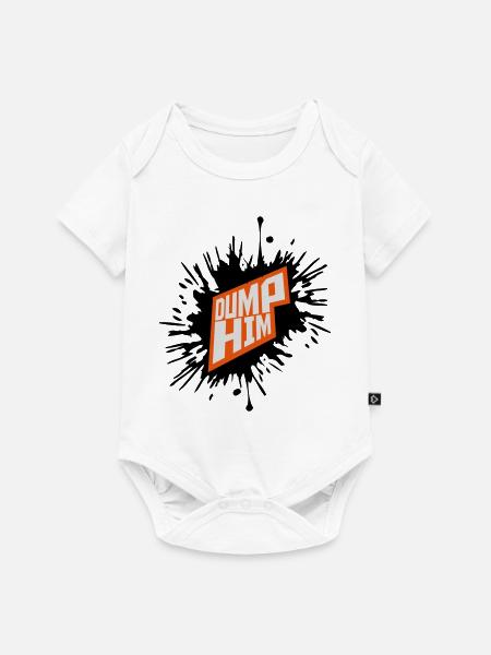 dump him Zitat Logo - Baby Premium Kurzarmbody - Weiß