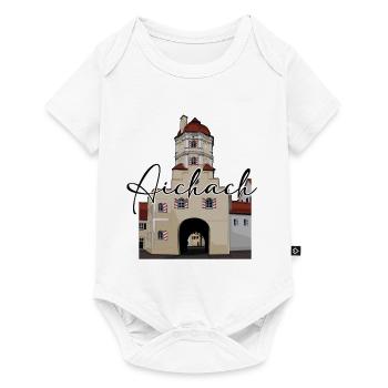 Aichach // Illustration - Baby Premium Kurzarmbody - Weiß - Vorne