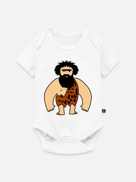 Höhlenmensch - Baby Premium Kurzarmbody - Weiß