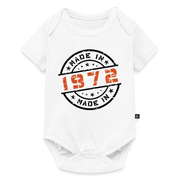 Année de naissance Anniversaire Né en - Fabriqué en 1972 - Body à manches courtes Premium Bébé - blanc - Devant