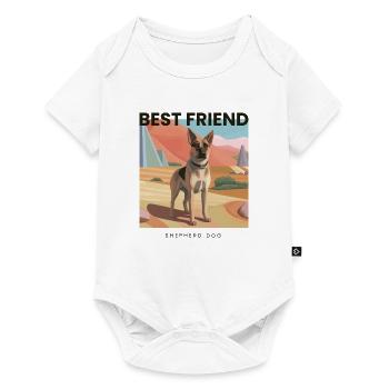 Bester Freund Schäferhund - Baby Premium Kurzarmbody - Weiß - Vorne