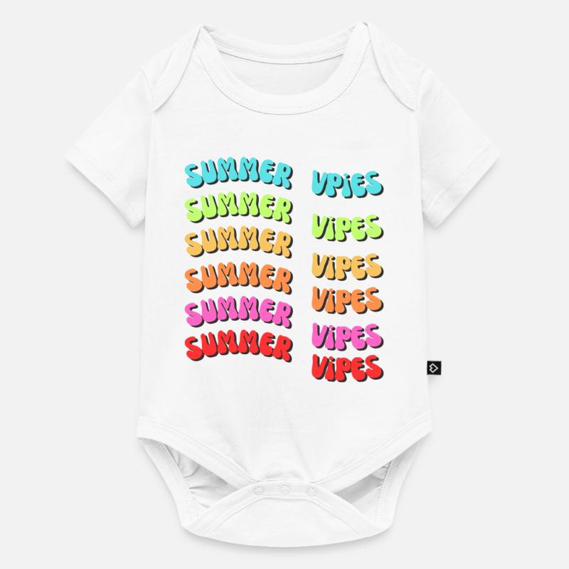 Rétro coloré - Body à manches courtes Premium Bébé - blanc