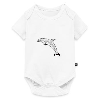 Dolphinn GeomeTRIX - Baby Premium Kurzarmbody - Weiß - Vorne