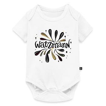 Watzmann Schriftzug kunstvoll gestaltet - Baby Premium Kurzarmbody - Weiß - Vorne