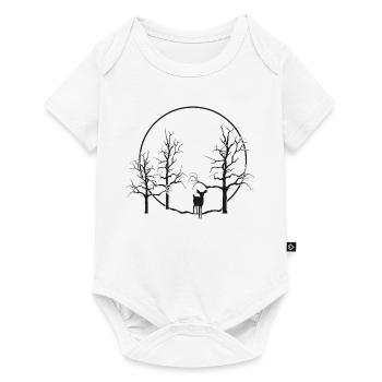 Deer Tree Christmas - Baby Premium short-sleeve bodysuit - white - Front