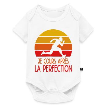 courir citation sport - Body à manches courtes Premium Bébé - blanc - Devant