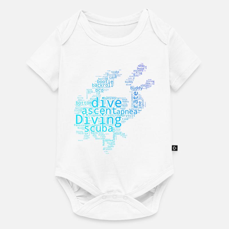Plongée Plongeur Plongée Plongée Plongeuse Femme - Body à manches courtes Premium Bébé - blanc