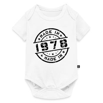 Année de naissance Anniversaire Né(e) en 1978 - Body à manches courtes Premium Bébé - blanc - Devant