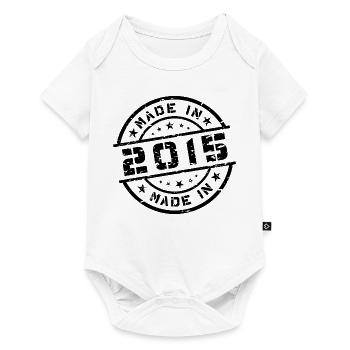 Année de naissance Anniversaire Né en - Fabriqué en 2015 - Body à manches courtes Premium Bébé - blanc - Devant