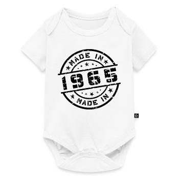 Année de naissance Anniversaire Né en - Fabriqué en 1965 - Body à manches courtes Premium Bébé - blanc - Devant