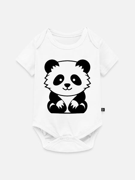 Kleiner Panda - Baby Premium Kurzarmbody - Weiß