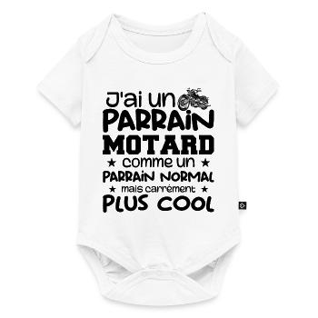I have a biker godfather, motorcycle biker godfather gift - Baby Premium short-sleeve bodysuit - white - Front